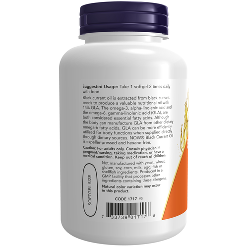 NOW Foods Black Currant Oil 1000 mg 100 Softgels