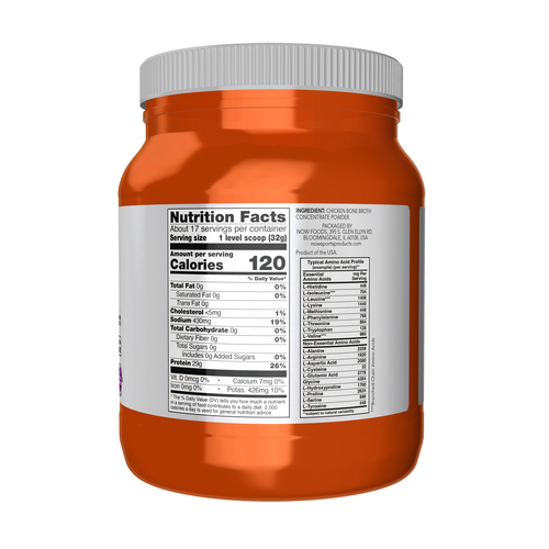 NOW Sports Bone Broth Chicken Powder 1.2 lb