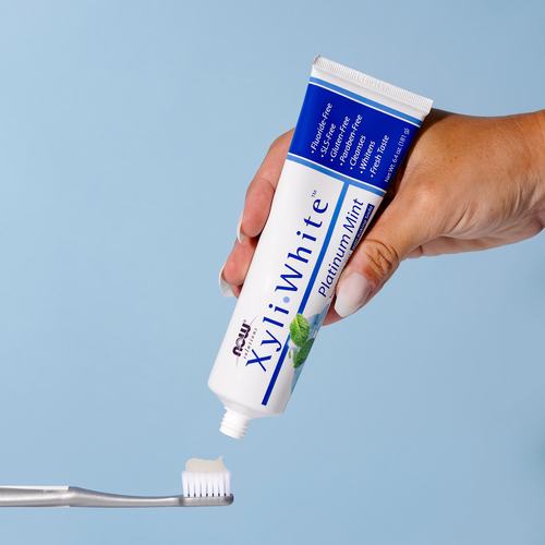 Now Solutions Xyli White Platinum Mint Toothpaste Gel with Baking Soda 6.4 oz
