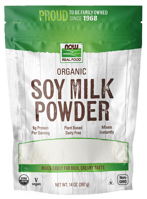 NOW Foods Soy Milk Powder, Organic - 14 oz. front package image