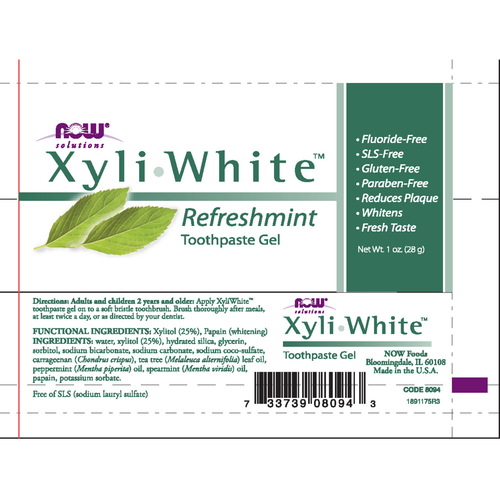 Now Solutions Xyli White Refreshmint Toothpaste Gel 1 oz 40/Disp