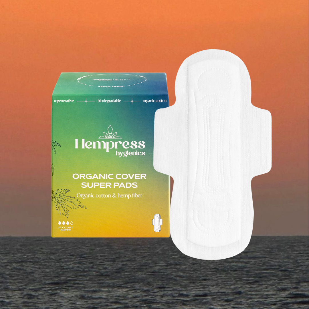 Hempress Organic Super Pads, 12 Count