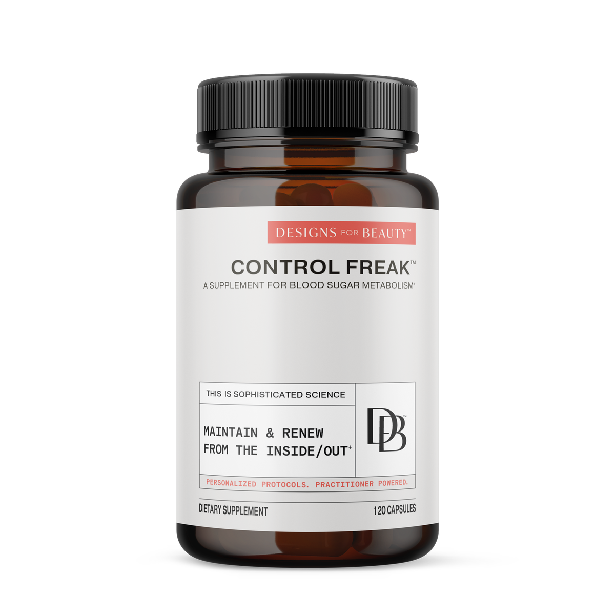 Designs for Health Control Freak 120 capsules front label