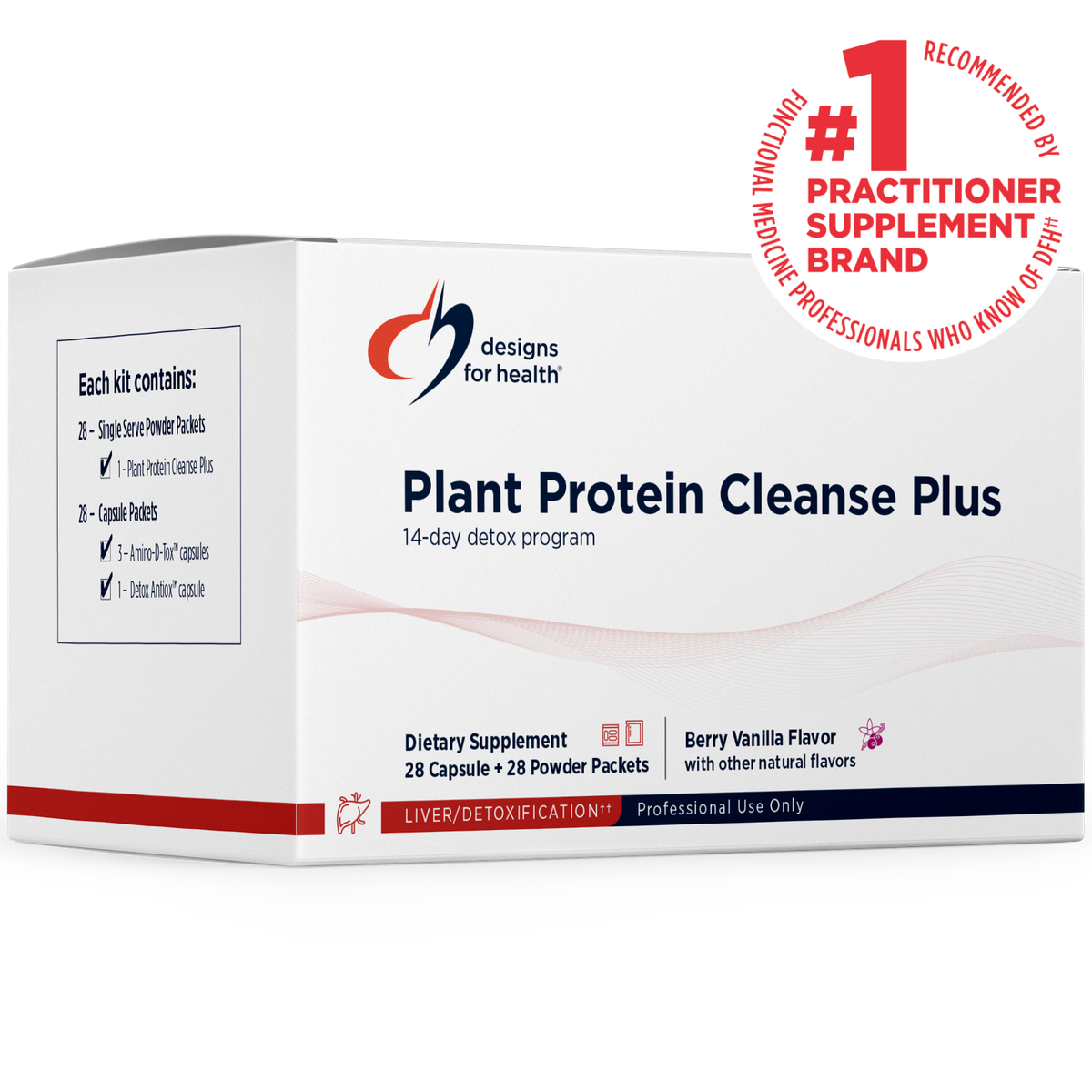 Designs for Health Plant Protein Cleanse Plus Detox Program 14 day kit front label