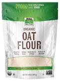 NOW Foods Oat Flour, Organic - 20 oz. front package image