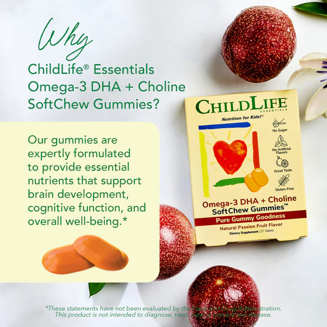 ChildLife Omega-3 DHA + Choline Gummies 27ct