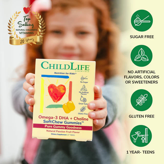 ChildLife Omega-3 DHA + Choline Gummies 27ct
