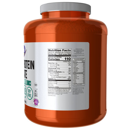 NOW Sports Whey Protein Isolate Unflavored 5 lb
