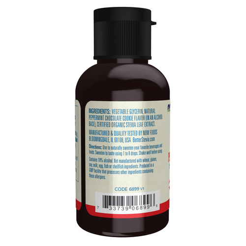 NOW Better Stevia Liquid Peppermint Cookie 2 oz