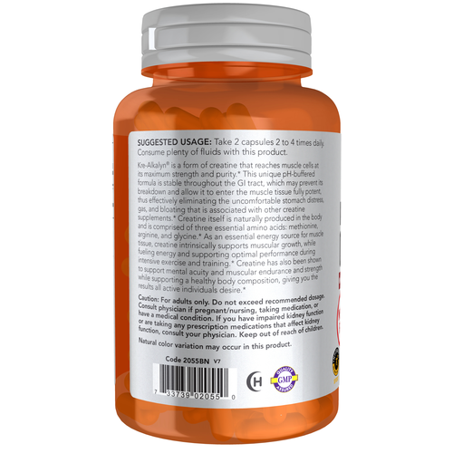 NOW Foods Kre-Alkalyn Creatine 120 Veg Capsules