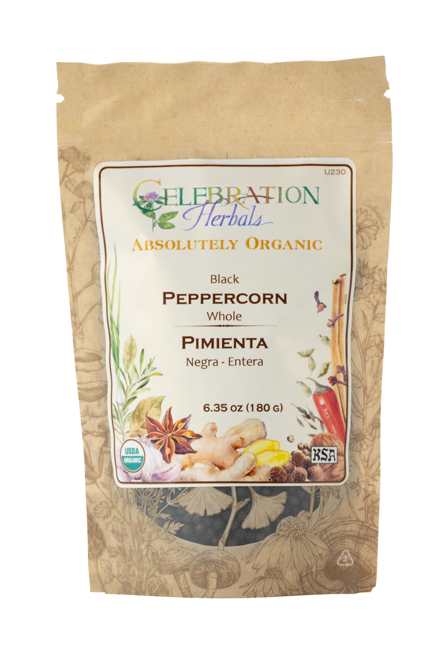 Celebration Herbals Organic Peppercorns Black – 180 g