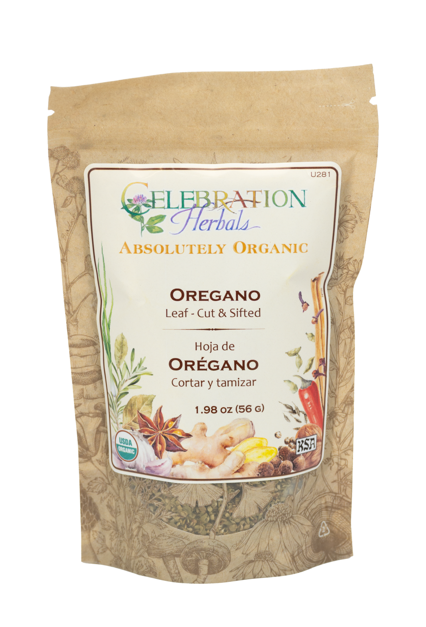 Celebration Herbals Organic Oregano Leaf Cut & Sifted – 56 g