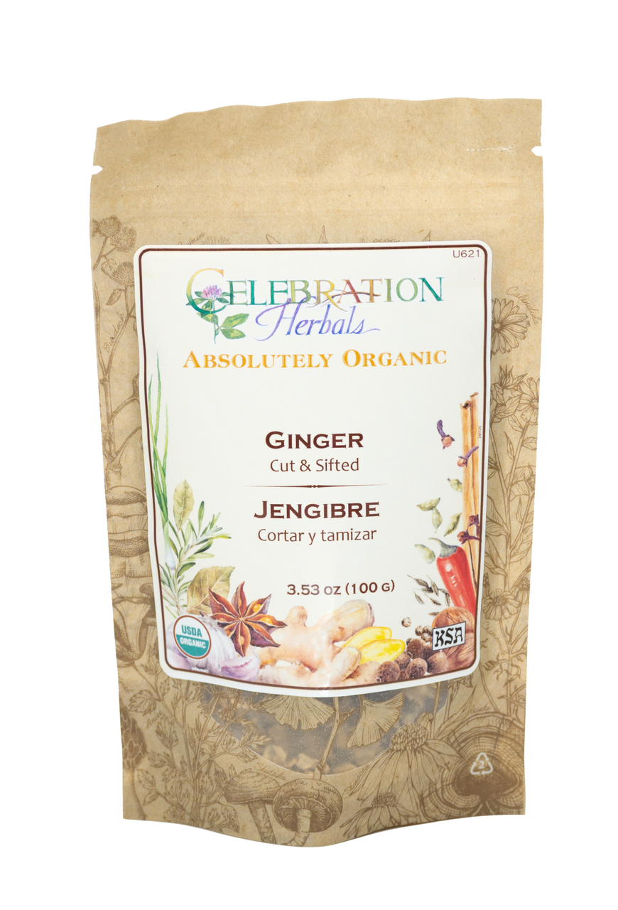 Celebration Herbals Organic Ginger Cut & Sifted – 100 g