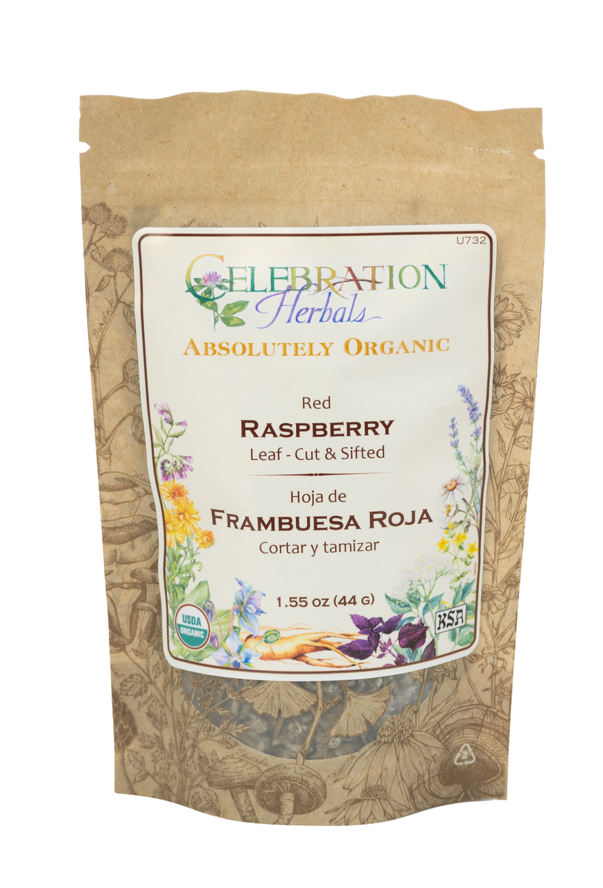 Celebration Herbals Organic Red Raspberry Leaf Cut & Sifted – 44 g