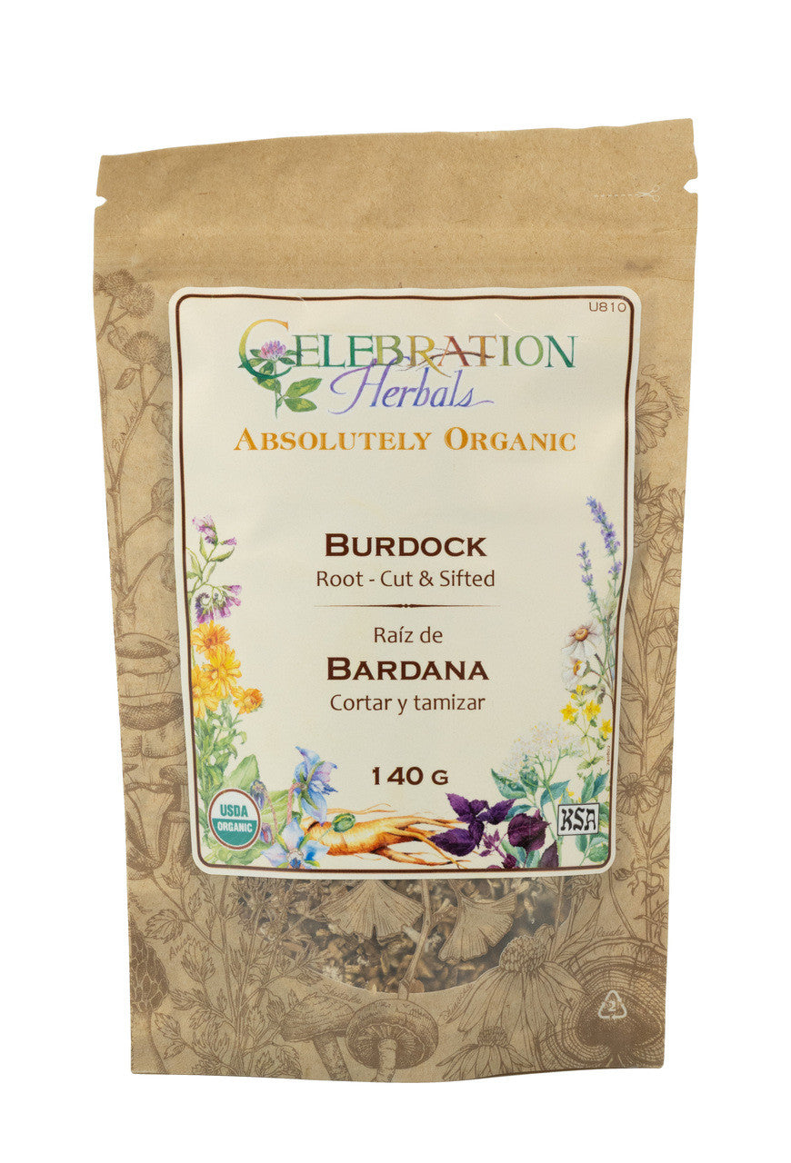 Celebration Herbals Organic Burdock Root Cut & Sifted – 140 g