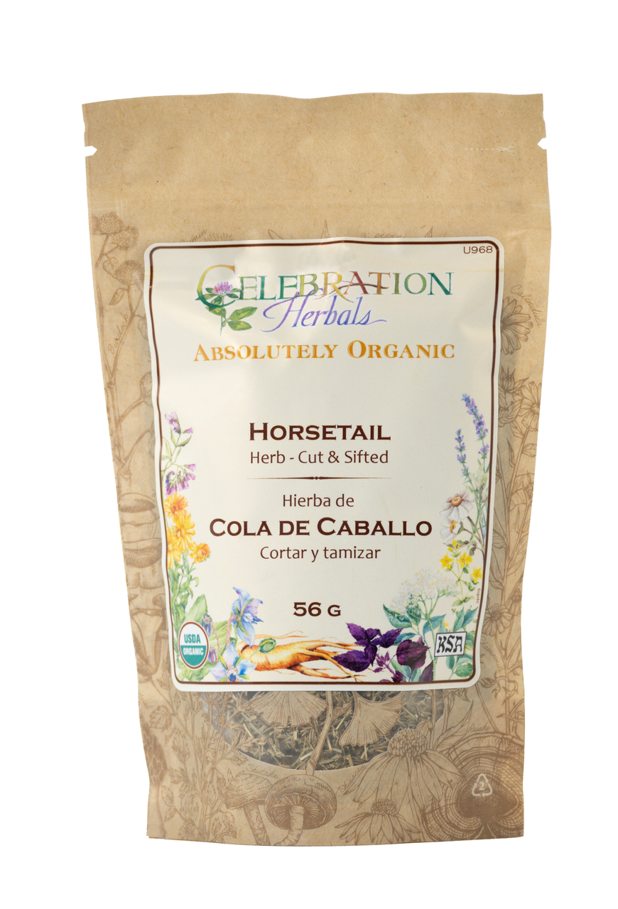 Celebration Herbals Organic Horsetail Herb Cut & Sifted – 56 g