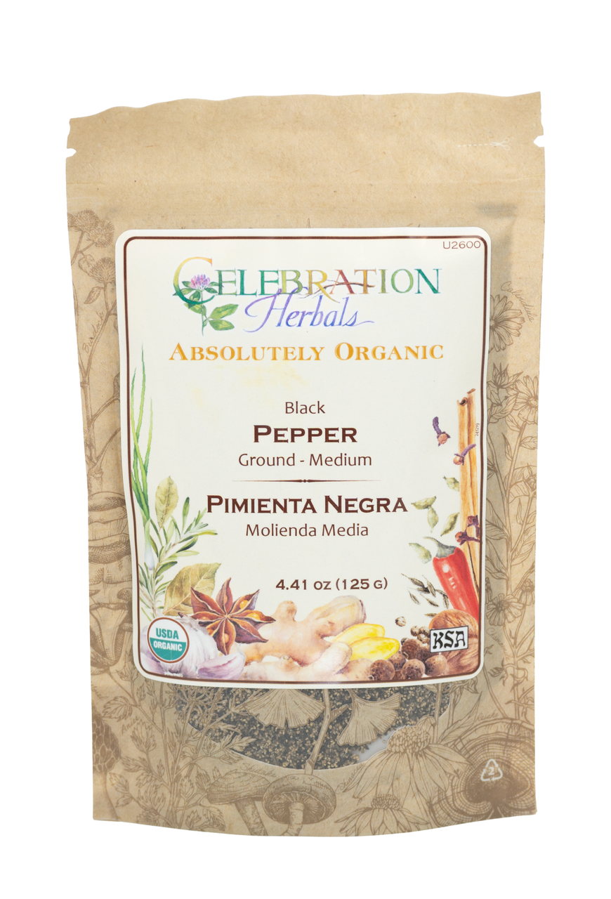 Celebration Herbals Organic Black Pepper Ground Medium – 125 g