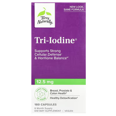 Terry Naturally Tri-Iodine 12.5 mg 180 Capsules