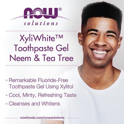 Now Solutions Xyli White Neem & Tea Tree Toothpaste Gel 6.4 oz