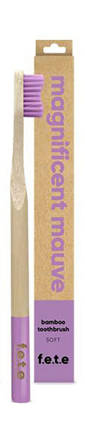 F.E.T.E. Adult Bamboo Toothbrush — Magnificent Mauve, Soft