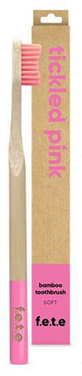 F.E.T.E. Adult Bamboo Toothbrush — Tickled Pink, Soft