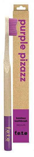 F.E.T.E. Adult Bamboo Toothbrush — Purple Pizazz, Medium