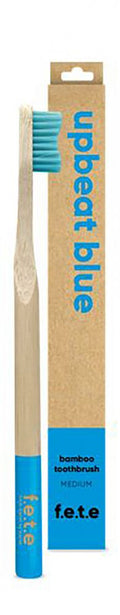 F.E.T.E. Adult Bamboo Toothbrush — Upbeat Blue, Medium