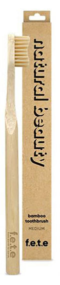 F.E.T.E. Adult Bamboo Toothbrush — Natural Beauty, Medium