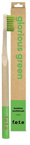 F.E.T.E. Adult Bamboo Toothbrush — Glorious Green, Firm