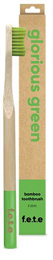 F.E.T.E. Adult Bamboo Toothbrush — Glorious Green, Firm