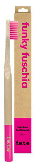 F.E.T.E. Adult Bamboo Toothbrush — Funky Fuchsia, Firm