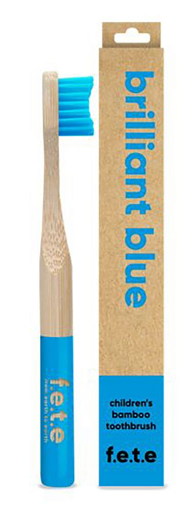 F.E.T.E. Children’s Bamboo Toothbrush — Brilliant Blue, Soft