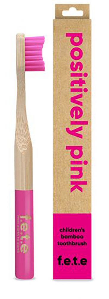 F.E.T.E. Children’s Bamboo Toothbrush — Positively Pink, Soft