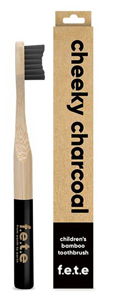 F.E.T.E. Children’s Bamboo Toothbrush — Cheeky Charcoal, Soft