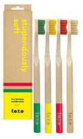 F.E.T.E. Bamboo Toothbrushes — Soft, 4-Pack