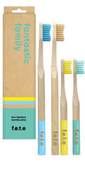 F.E.T.E. Bamboo Toothbrushes — Multicolor Family 4-Pack