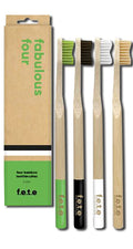 F.E.T.E. Bamboo Toothbrushes — Fabulous Four Firm, 4-Pack