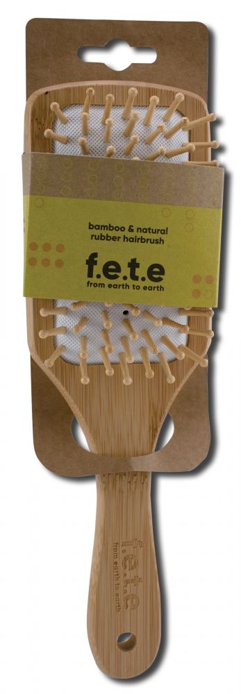 F.E.T.E. Bamboo & Natural Rubber Hairbrush — Paddle