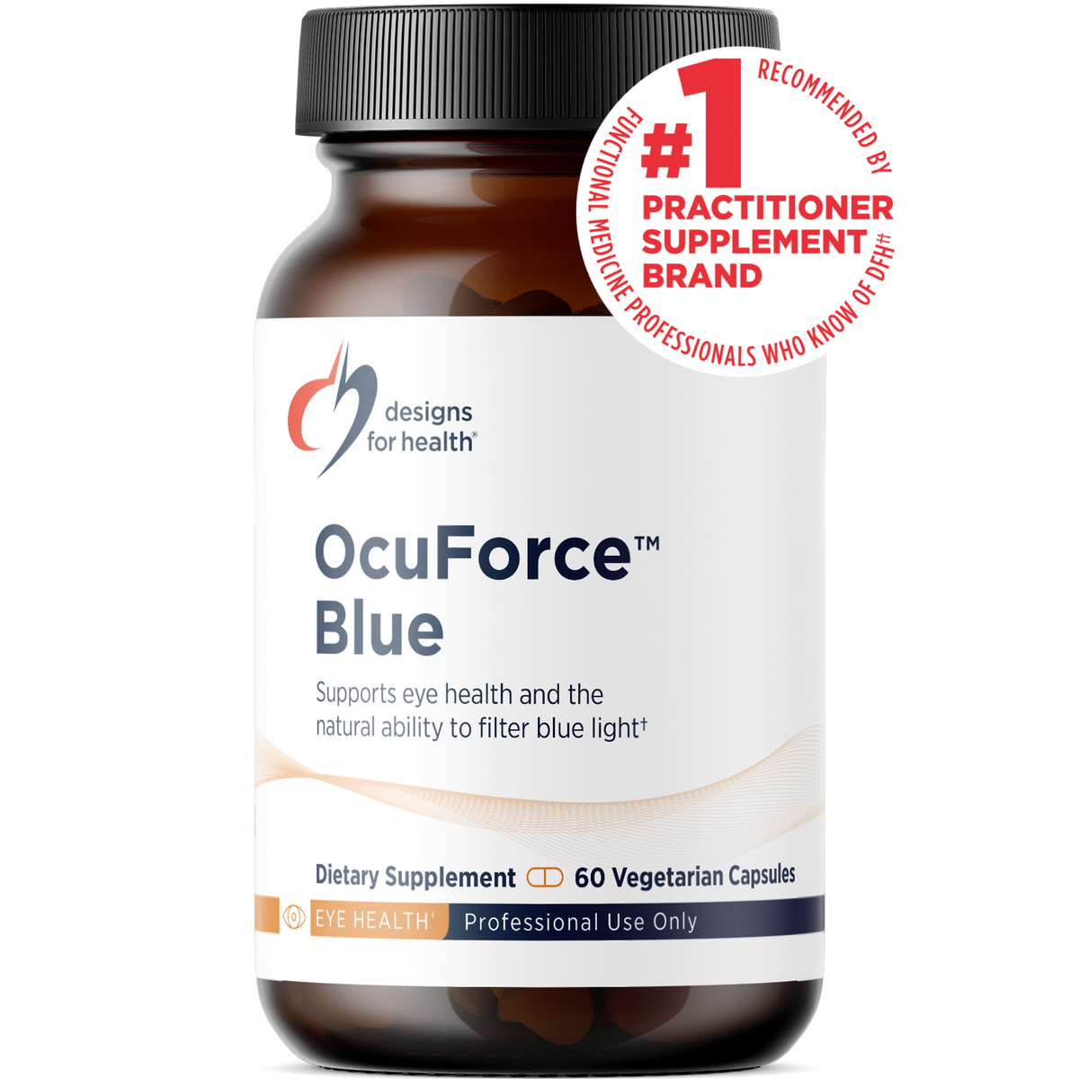 Designs for Health OcuForce Blue 60 capsules front label