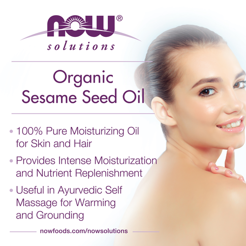 Now Solutions Sesame Seed Oil Organic 8 oz