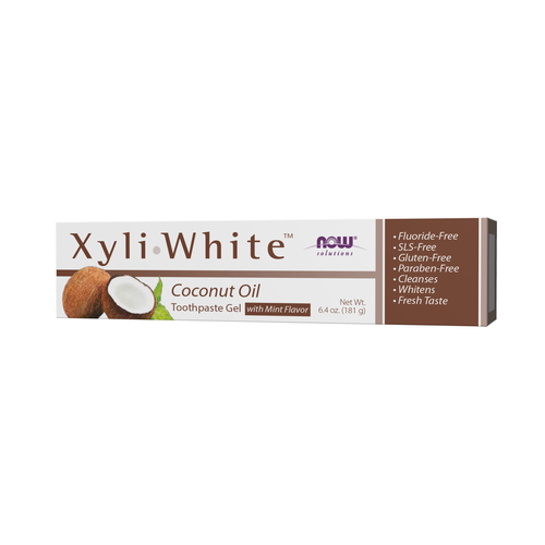 Now Solutions Xyli White Coconut Oil Toothpaste Gel 6.4 oz