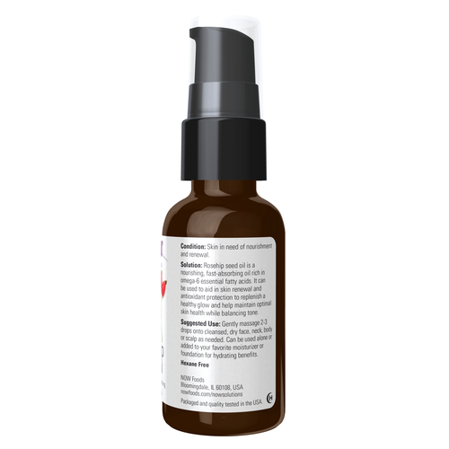 NOW Solutions Rose Hip Seed Oil 1 oz | Natural Skin Care