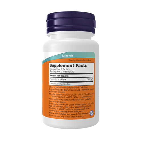 NOW Foods Potassium Iodide 60 Tablets