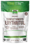 NOW Foods Confectioner's Erythritol, Organic Powder - 1 lb. front package image