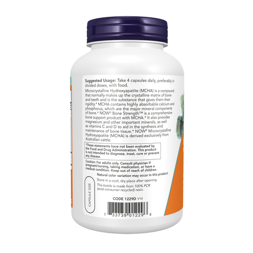 NOW Foods Bone Strength 240 Capsules | Calcium, D3 & K2 Value Size