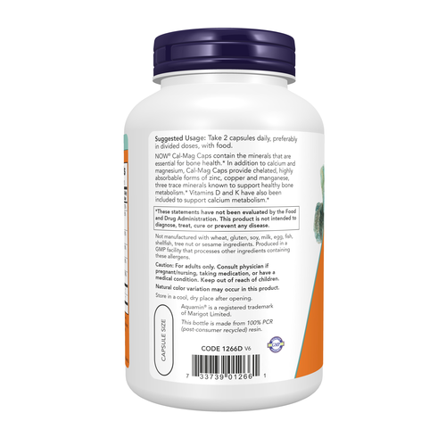 NOW Foods Cal-Mag Caps 240 Capsules
