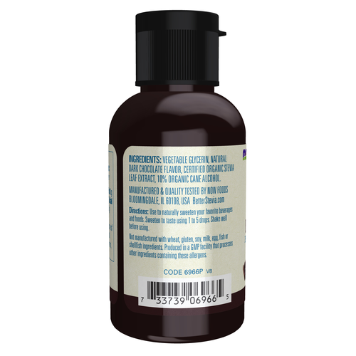 NOW Foods BetterStevia Liquid Dark Chocolate 2 oz | Zero Calorie