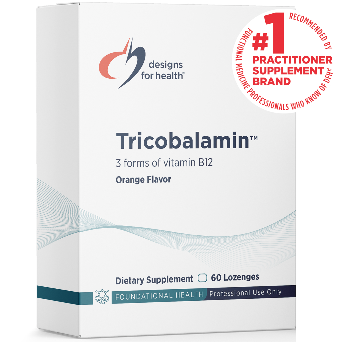 Designs for Health Tricobalamin 60 lozenges front label