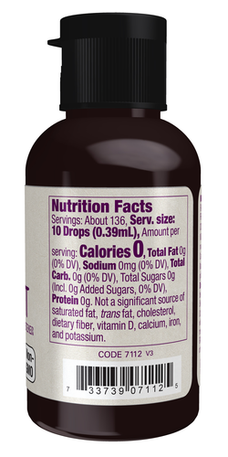 NOW Foods Organic Monk Fruit Caramel Liquid 1.8 fl oz | Zero Cal Sweetener