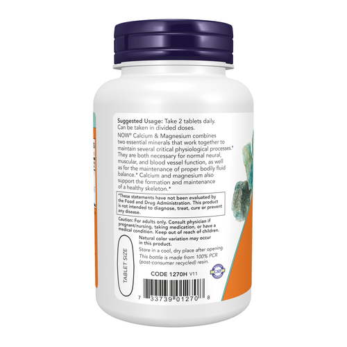 NOW Foods Calcium & Magnesium 100 Tablets
